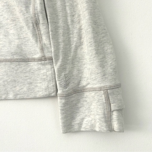Coolibar LumaLeo Henley Hoodie Sweatshirt Top Sun Protect Gray BlueSize Large - Picture 10 of 15
